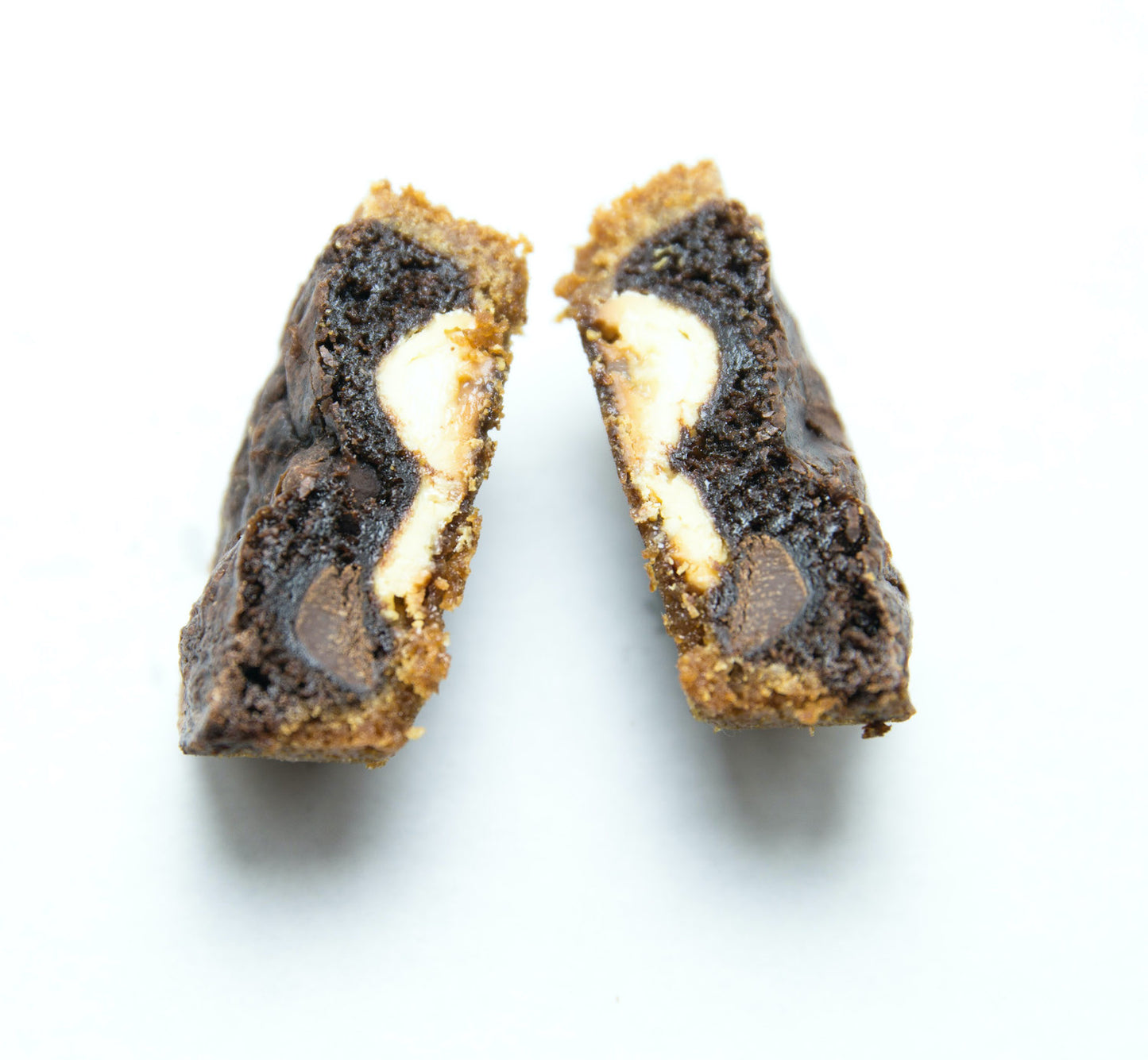 Chocolate Mountain — Tumbeler Cookie Topped with a Ghirardelli Brownie & Filled with a White Chocolate Truffle