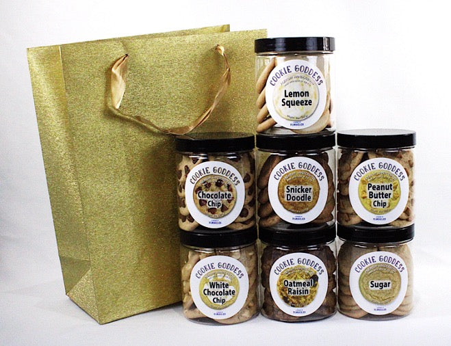 Variety of Cookie Jar pack with lemon squeeze white background 