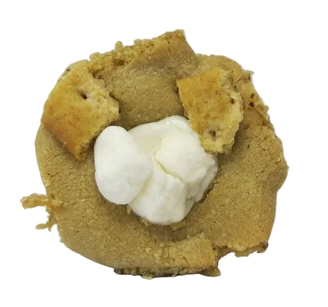 Tumbeler sugar Cookie with a chocolate truffle center with graham cracker and marshmallow top on a white background