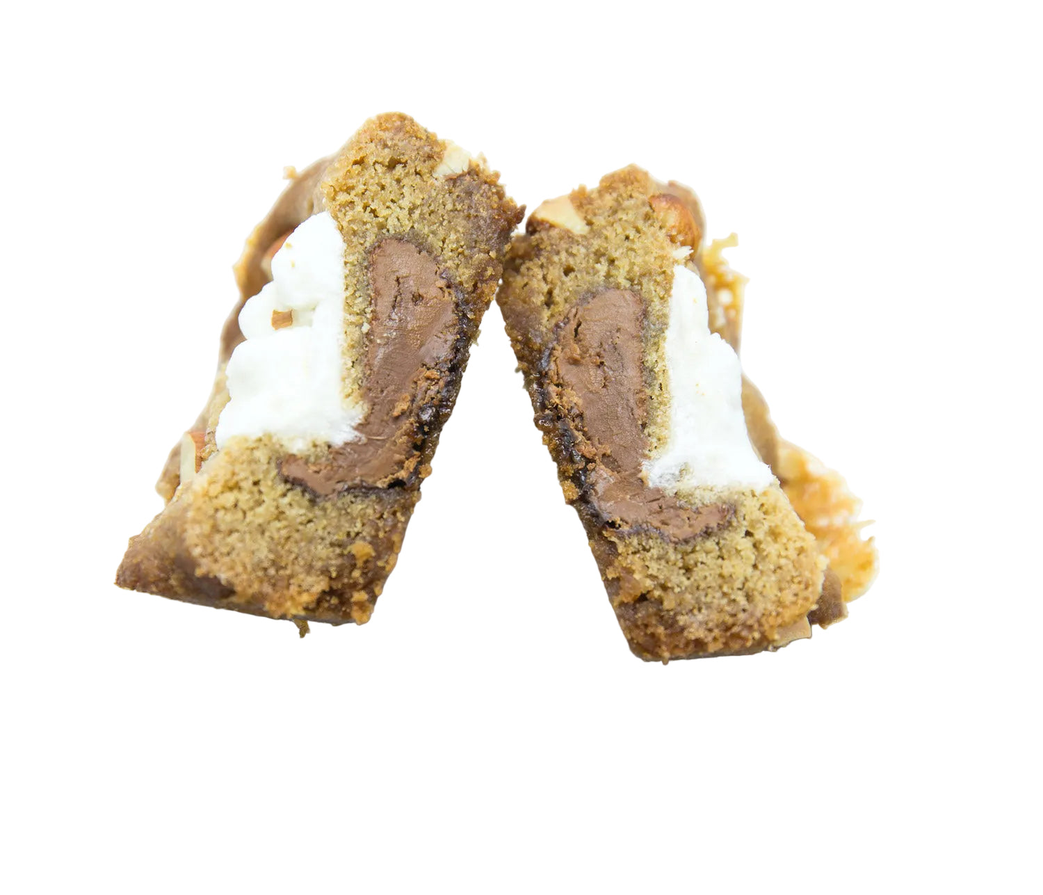S’mores — Tumbeler Cookie Filled with a Milk or White Chocolate Truffle Graham Crackers & Marshmallows