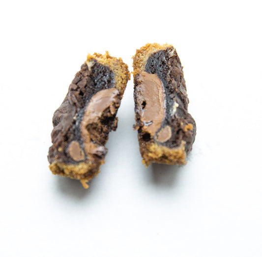 Chocolate Mountain — Tumbeler Cookie Topped with a Ghirardelli Brownie & Filled with a Chocolate Truffle